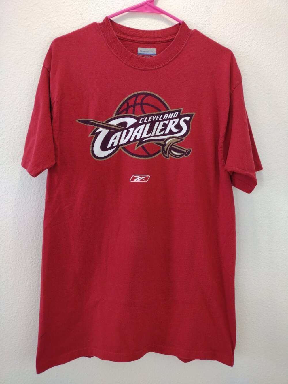 Reebok Men's Cleveland Cavaliers T-Shirt Red Medium